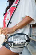 Football Fringe Clear Bag - Black