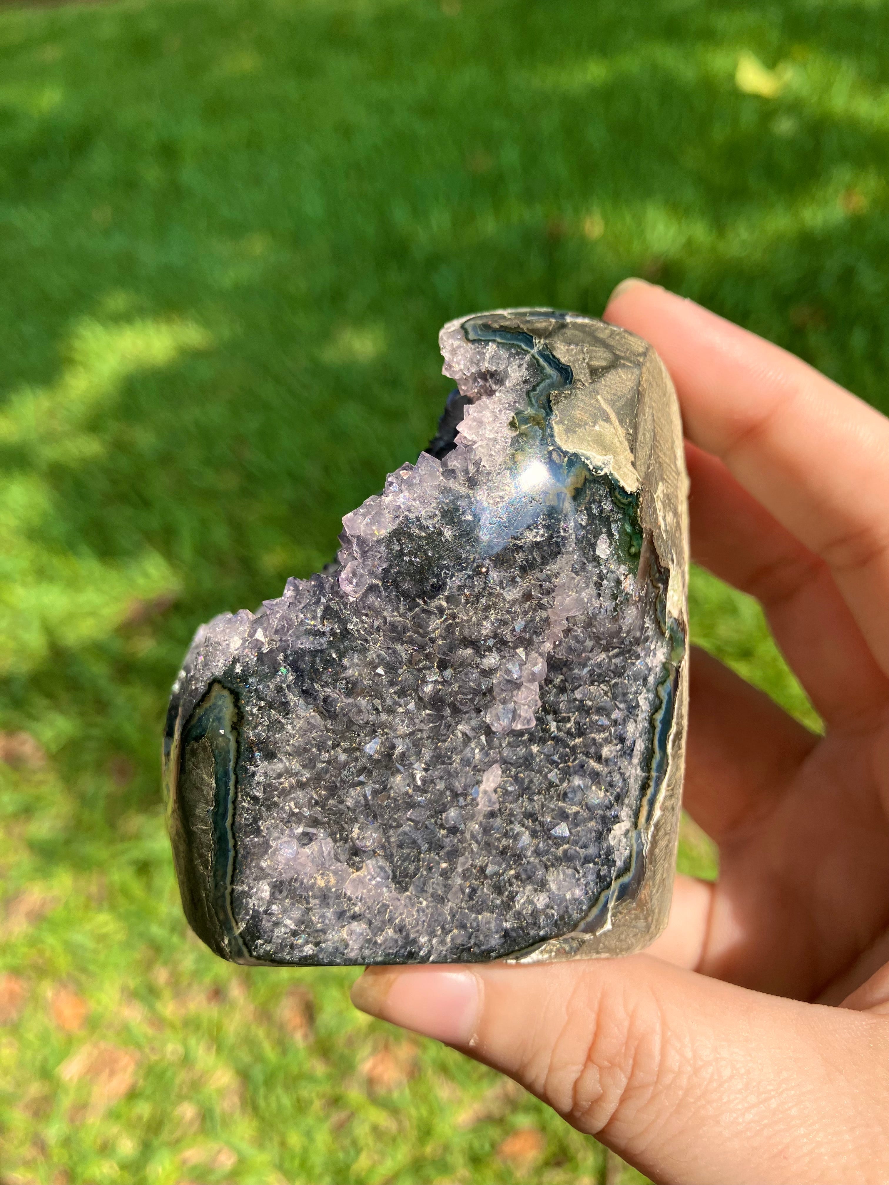 Black Amethyst Cut Base