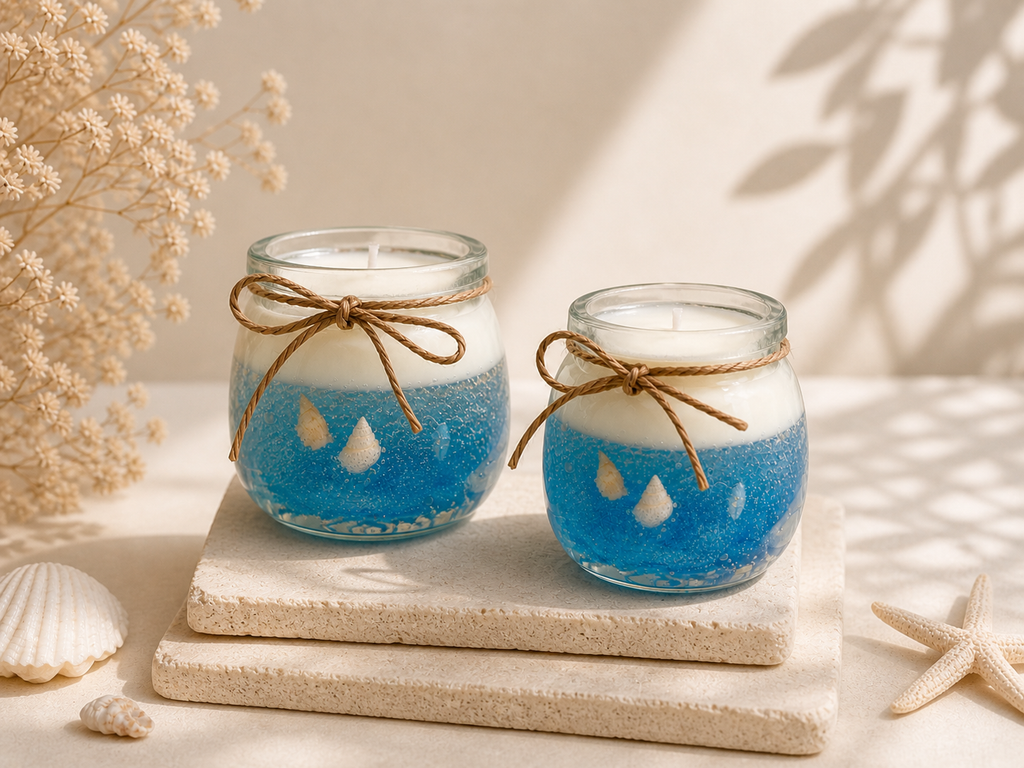 Blue Waves Candle