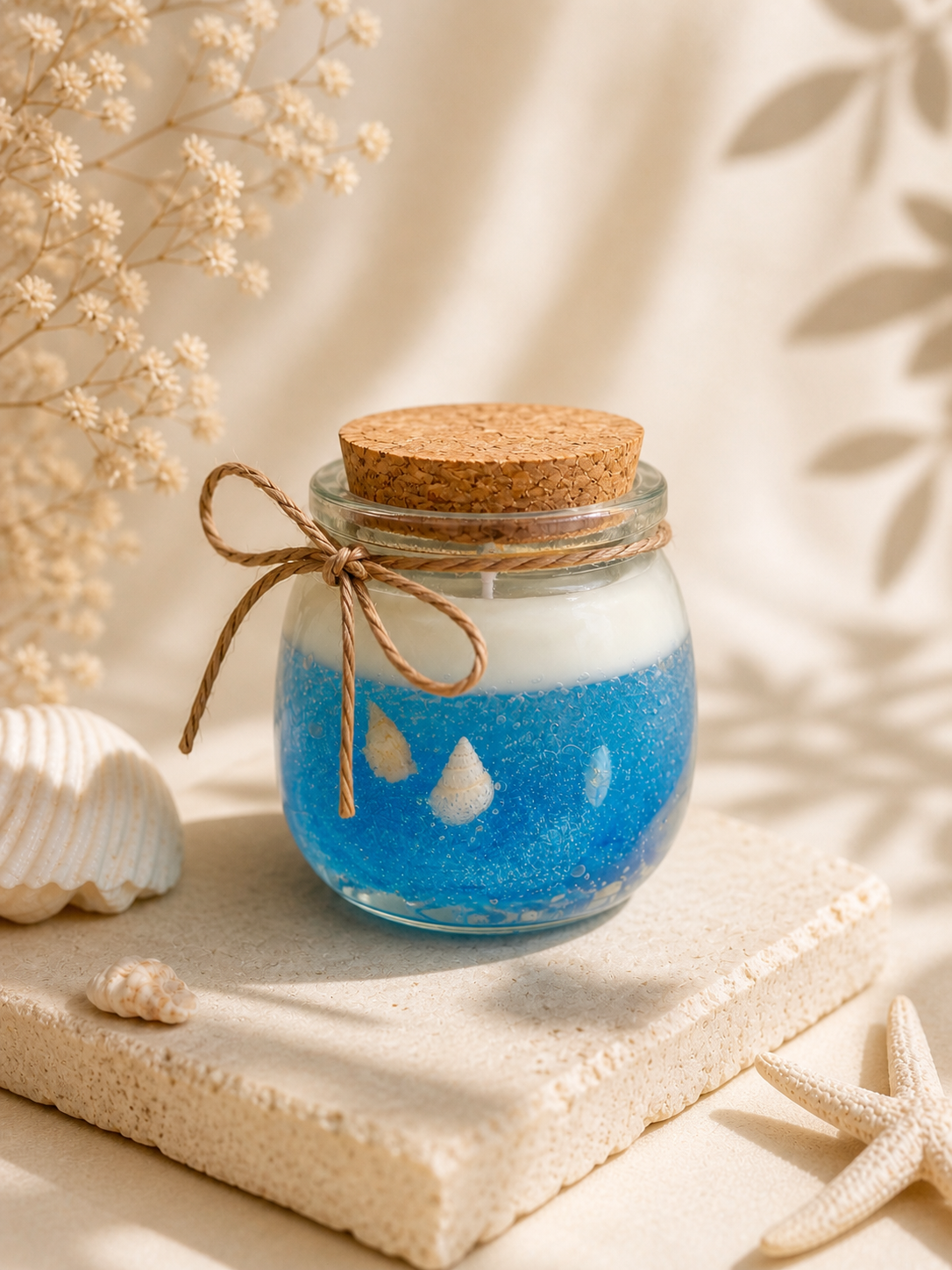 Blue Waves Candle