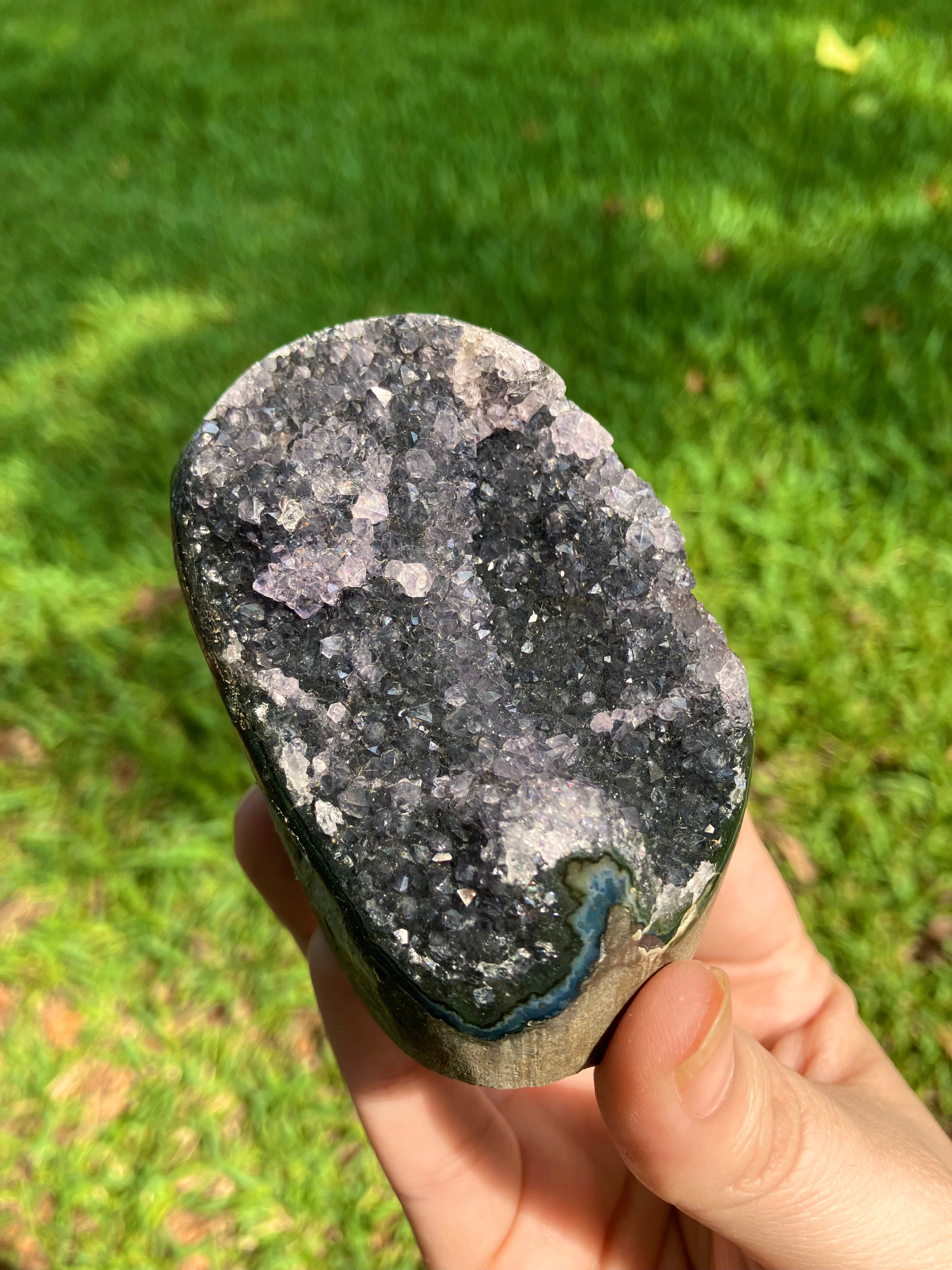Black Amethyst Cut Base