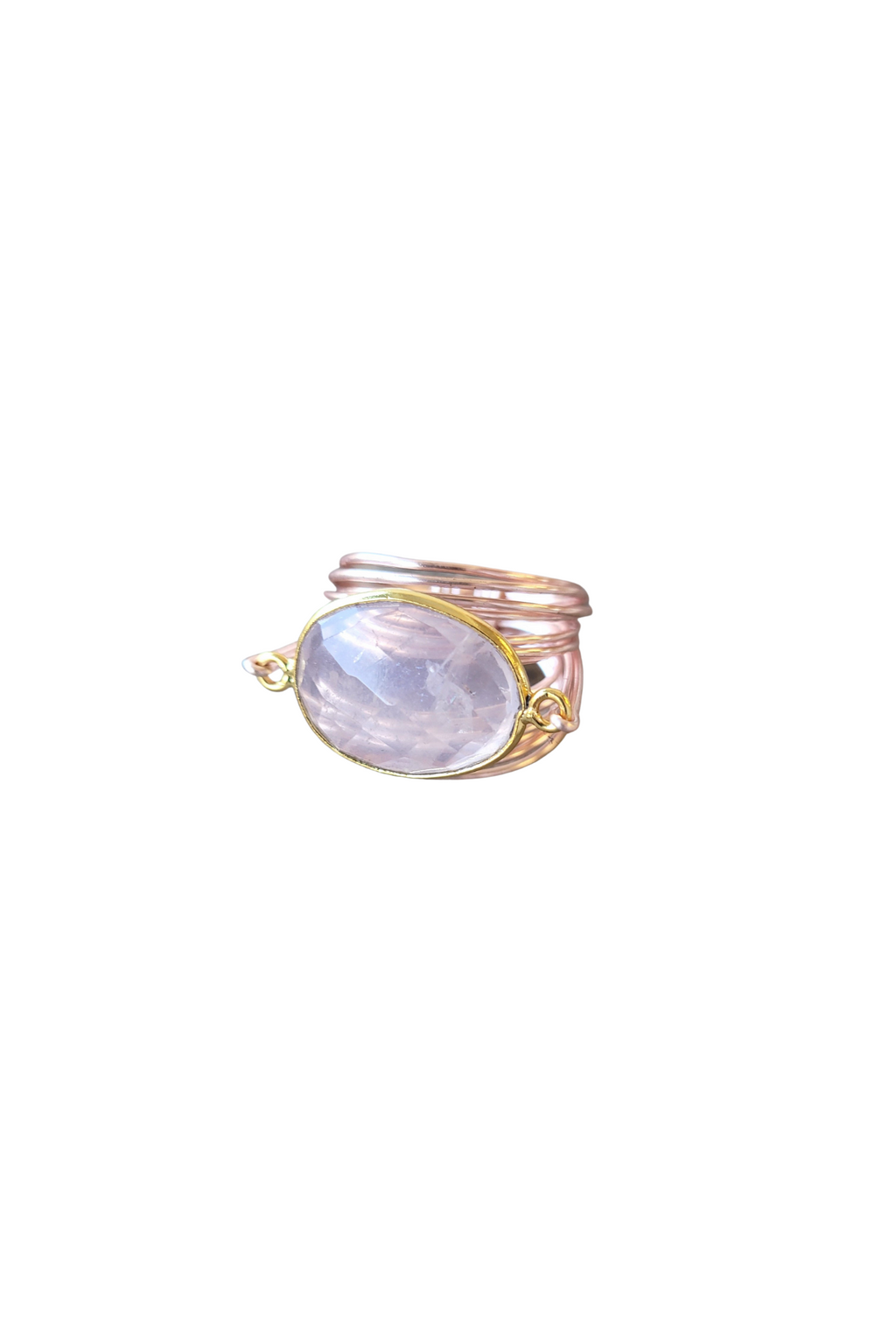 Torrey Ring in Rose Gold with Rose Quartz
