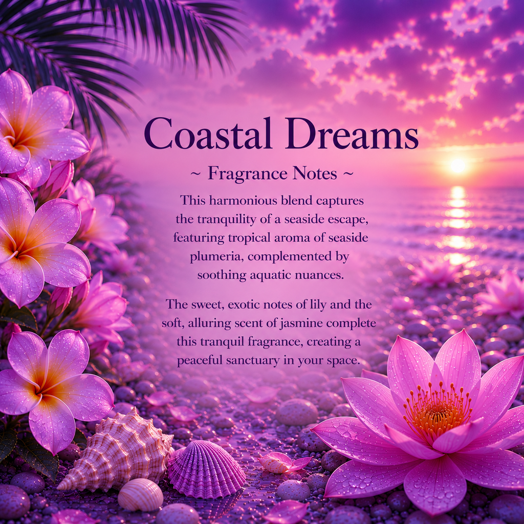 Coastal Dreams Crystal Candle, 10oz