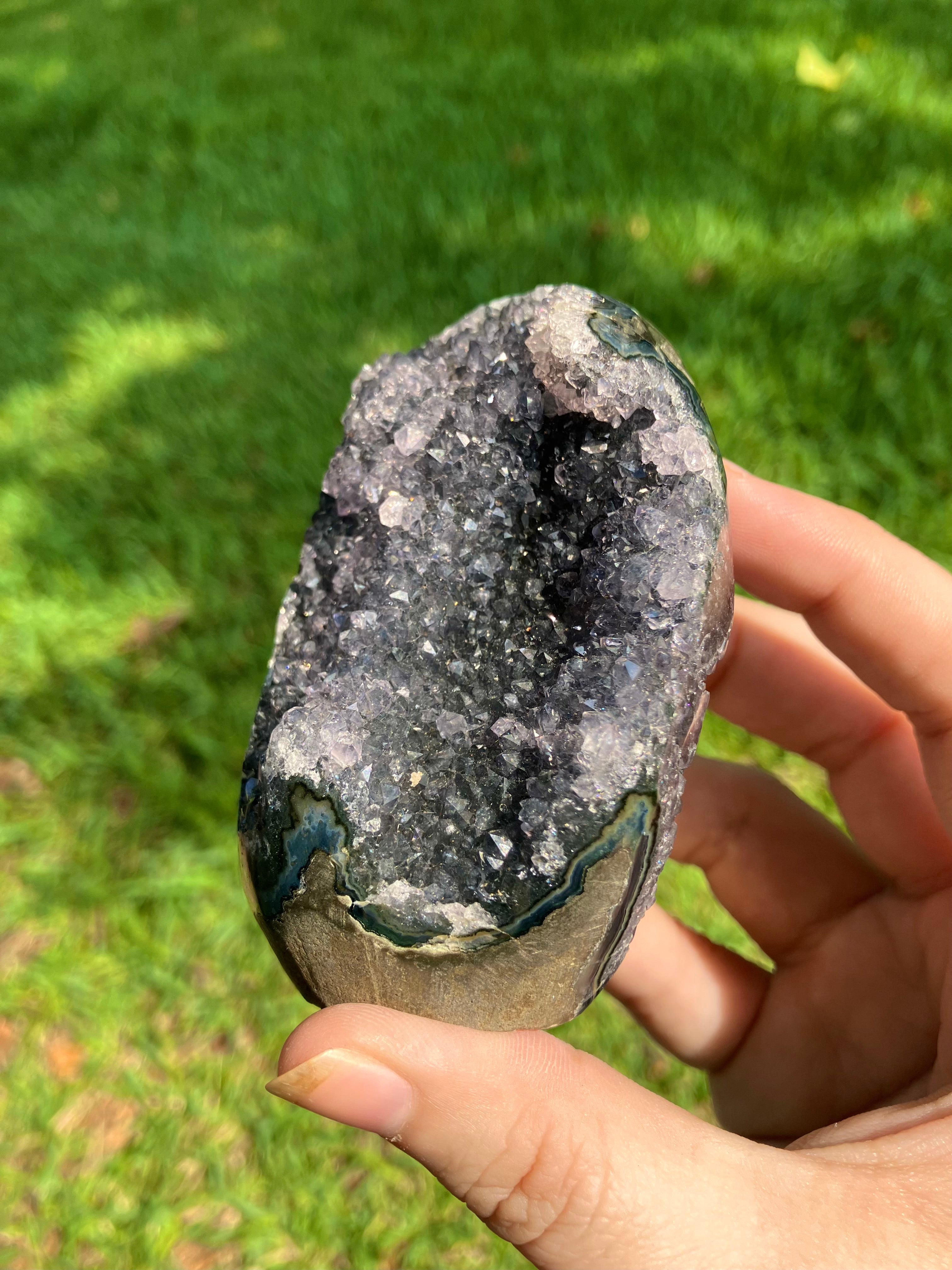 Black Amethyst Cut Base