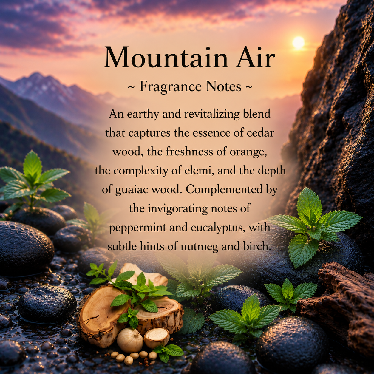 Mountain Air Crystal Candle, 10oz