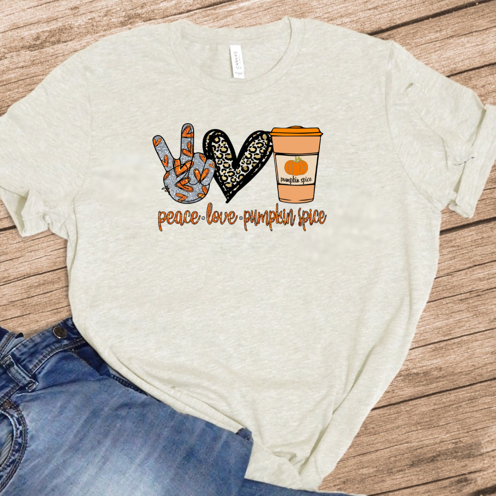 Peace Love Pumpkin Spice w/ Glitter