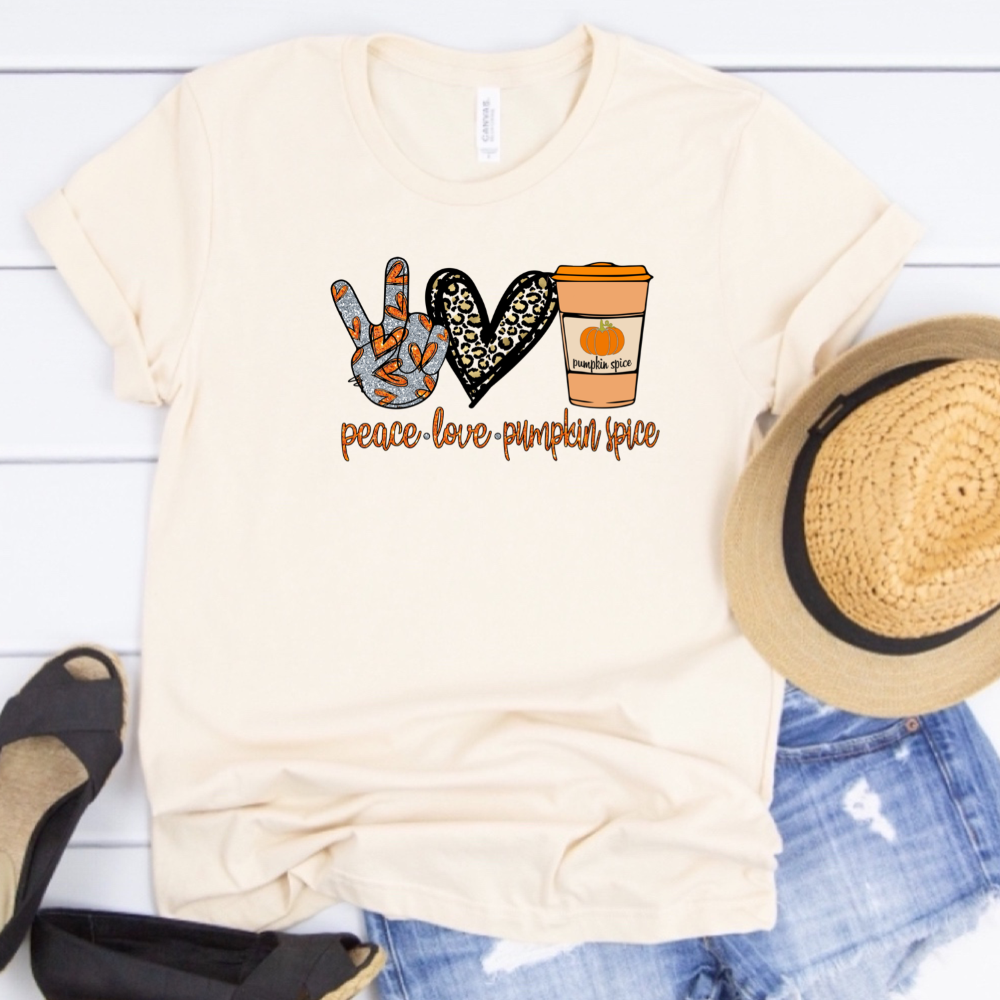 Peace Love Pumpkin Spice w/ Glitter