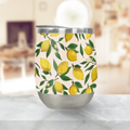 Lemon Blossom Stemless Wine Tumbler